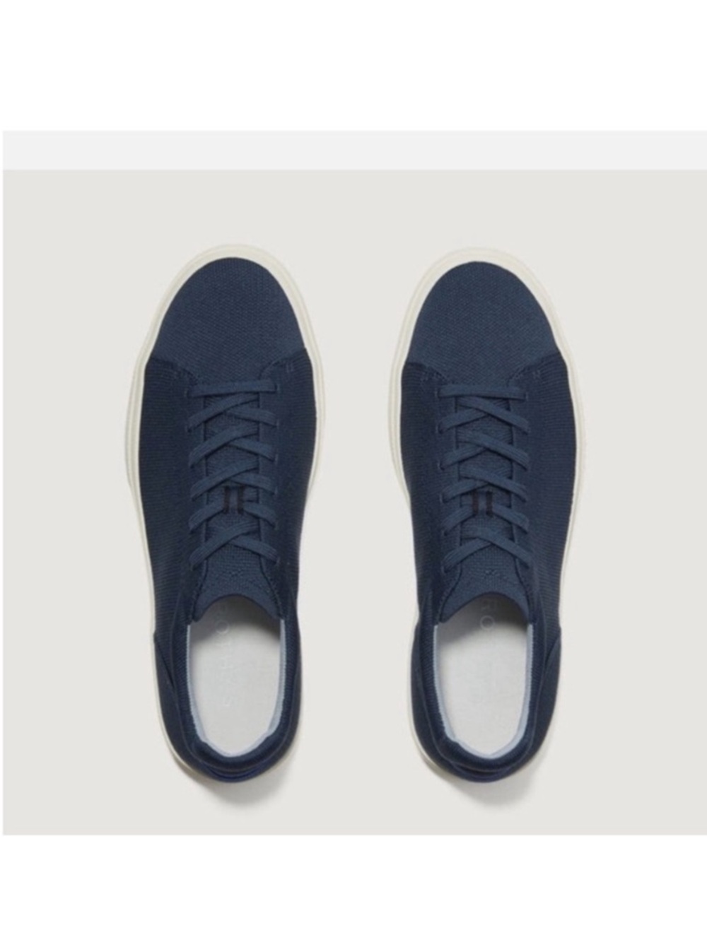 Rothy’s Men’s RS01 Sneaker Navy Blue Size 12 NEW IN BOX Sustainable Knit Lace Up